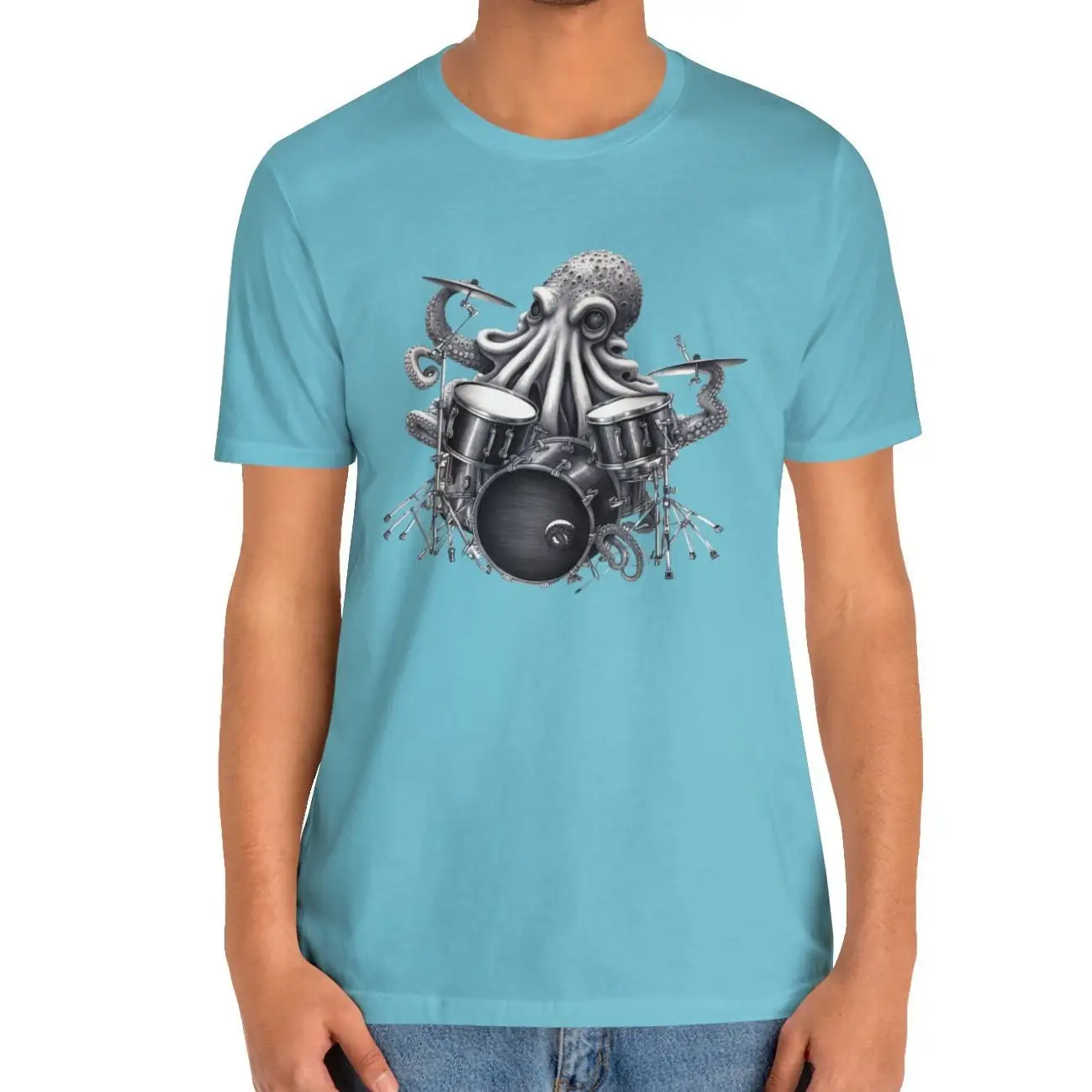 Футболка с барабаном Octopus барабанщиком Octupus