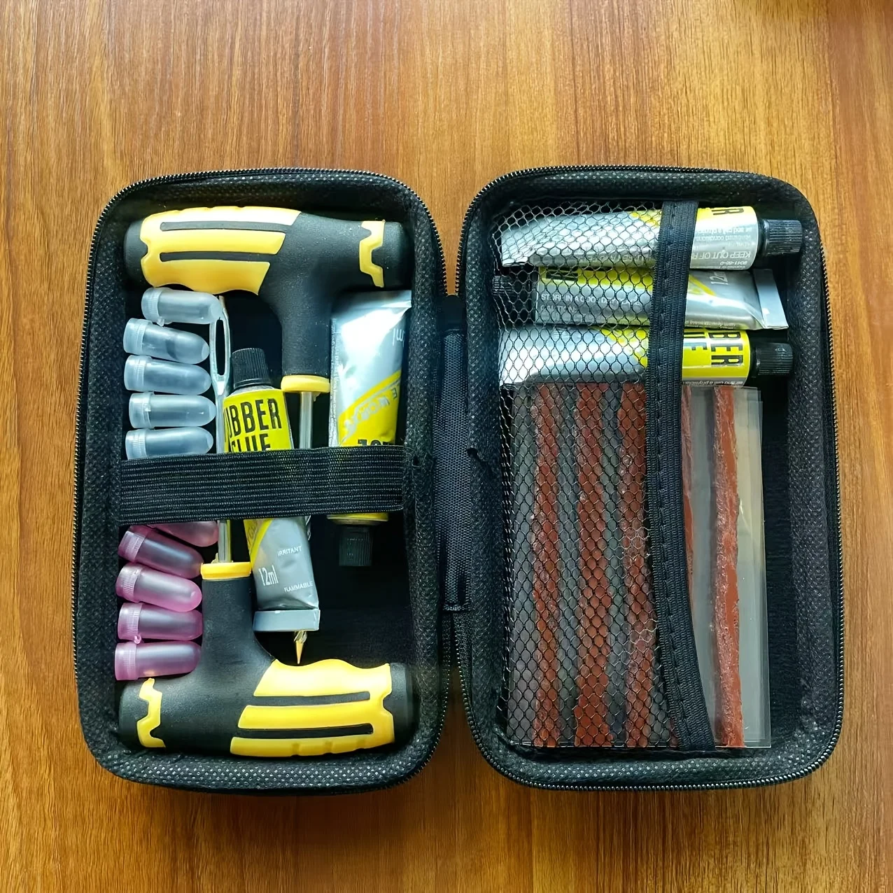 

Портативный Набор Для Ремонта Шин С Отверткой И Клеем - Быстрое Восстановление Шин Легковых