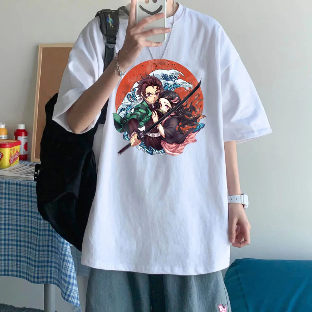 

Man Woman Harajuku Anime T-Shirt Demon Slayer Harajuku Fashion Round Neck Short Sleeves