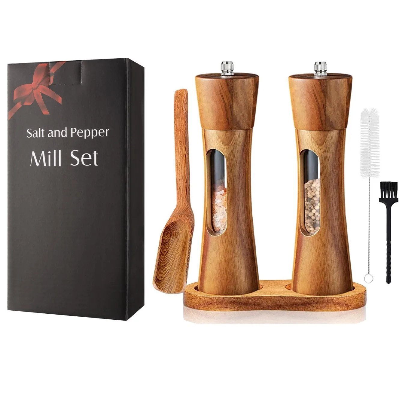 

Деревянная ручная мельница для соли и перца