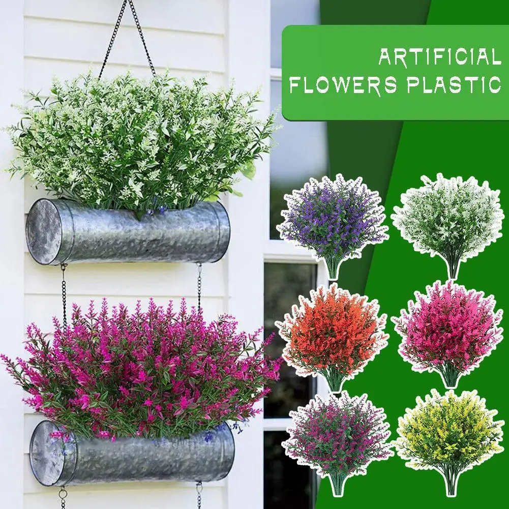 

Artificial Lavender Flower Simulation Lavender Tip Leaf Green Plant DIY Home Placement Plastic Flower Interior Decoration