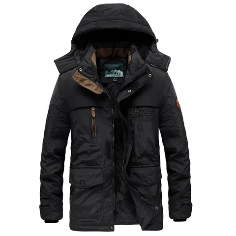 Мужская Зимняя Теплая Лыжная куртка, водонепроницаемая съемная флисовая куртка с капюшоном для активного отдыха, походов, рыбалки, кемпинга, мужская одежда
