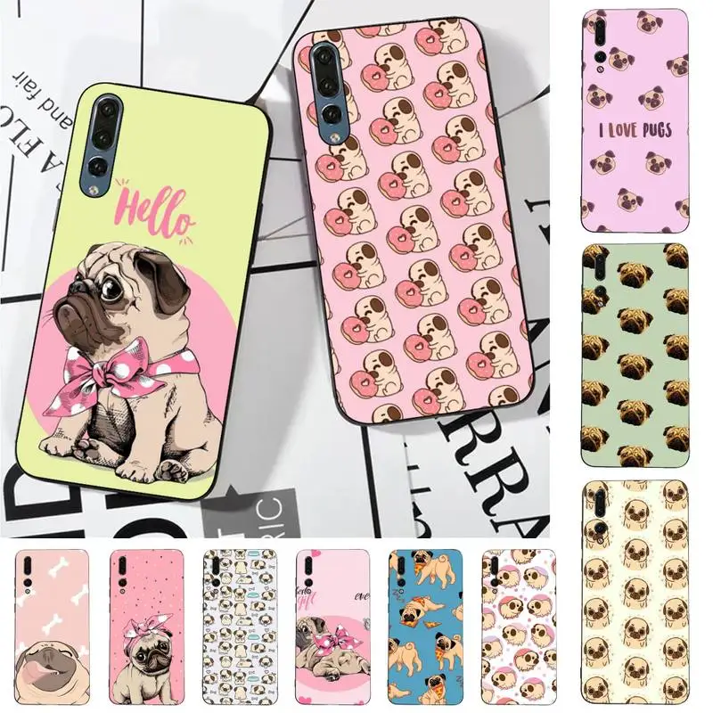 

Pug Dog Phone Case for Huawei P30 40 20 10 8 9 lite pro plus Psmart2019