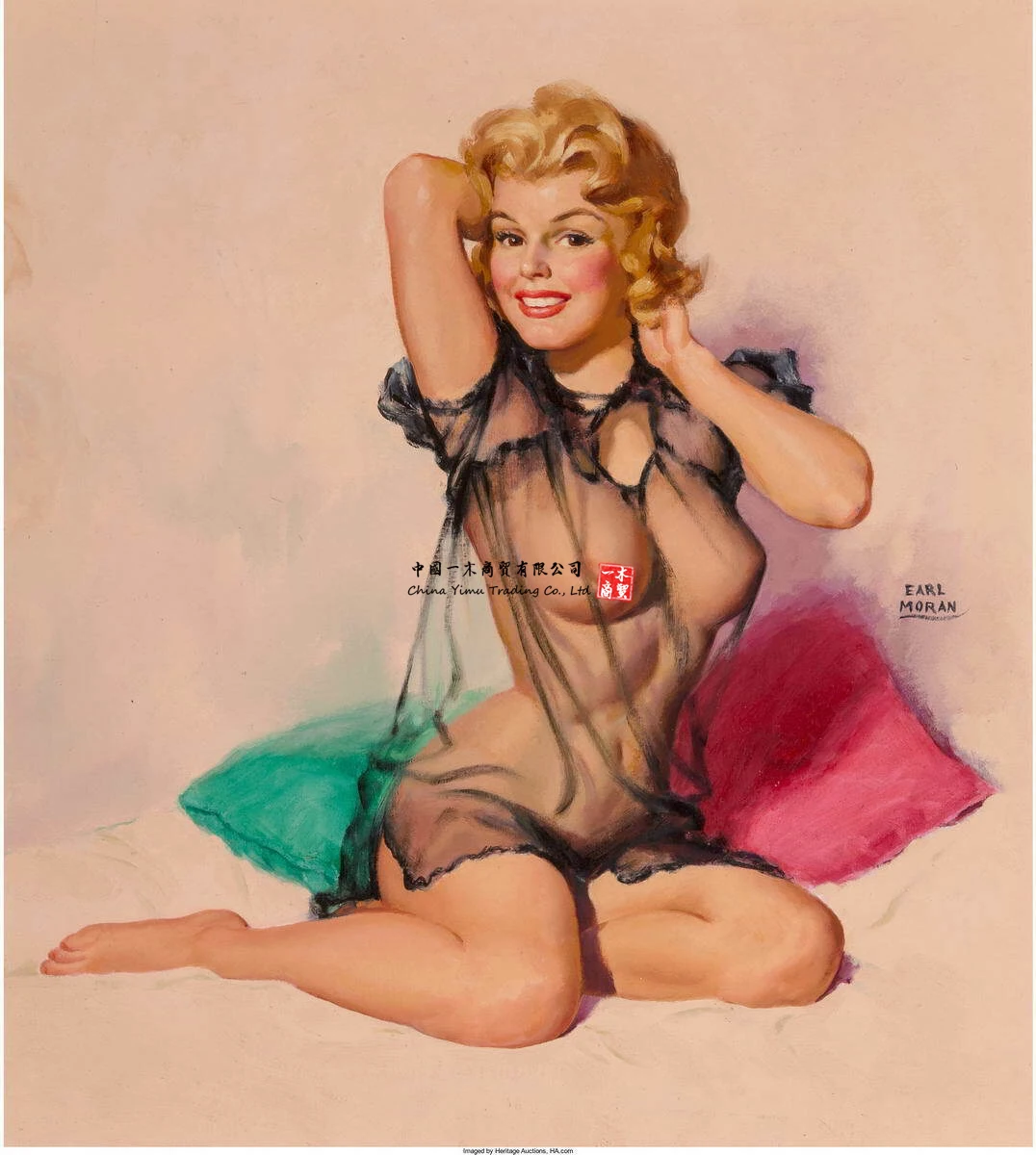 

Earl Moran Pin Up Girls Pin Up Girls Poster Reproduction Giclee Canvas Print Pin-up Girl Posters, Vintage Inspired Wall Art