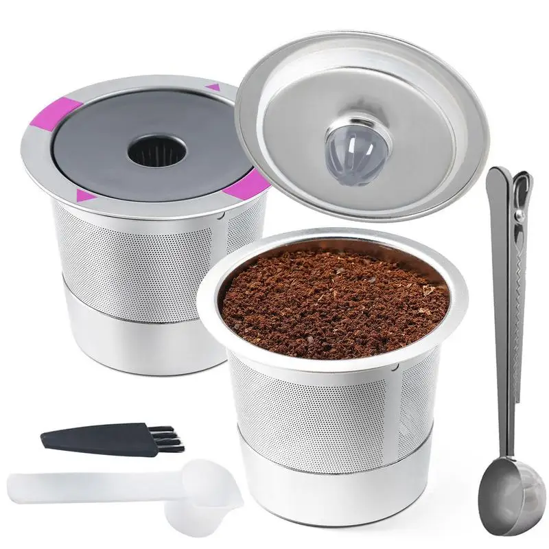 

Coffee Filter Pods Reusable Capsule Coffee Cup Filter Stainless Steel Refillable Coffee Pod For Nescafe Home Offices Apartment