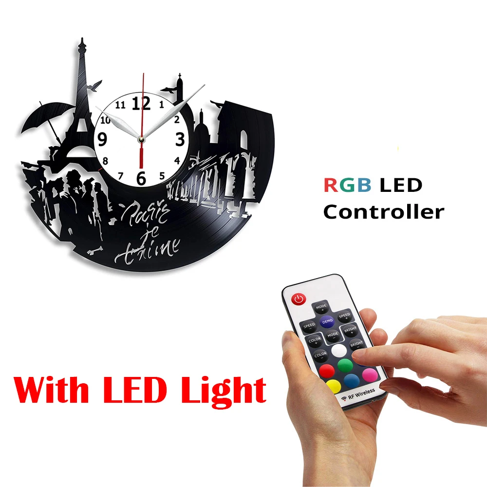 

Романтические часы с надписью «Paris France», настенные часы с надписью «Paris», 12 дюймов