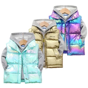 Imported Children Down Vests Boys Girls Spring Warm Waistcoat Coats Kids Clothes Fashion Vests Jackets Teens 