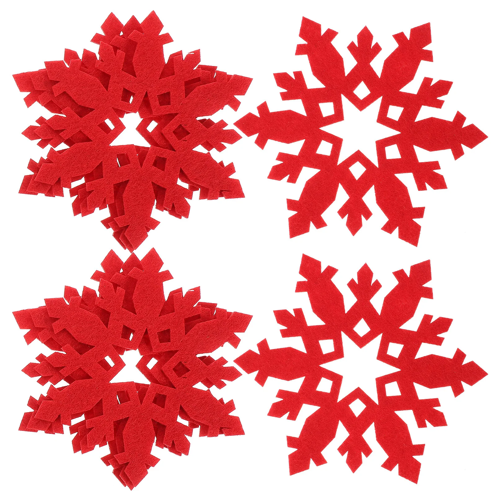 

12 Pcs Christmas Snowflake Coasters Ornaments Snowflakes Decorations Cup Mat Home Mug Accessories Anti-scald