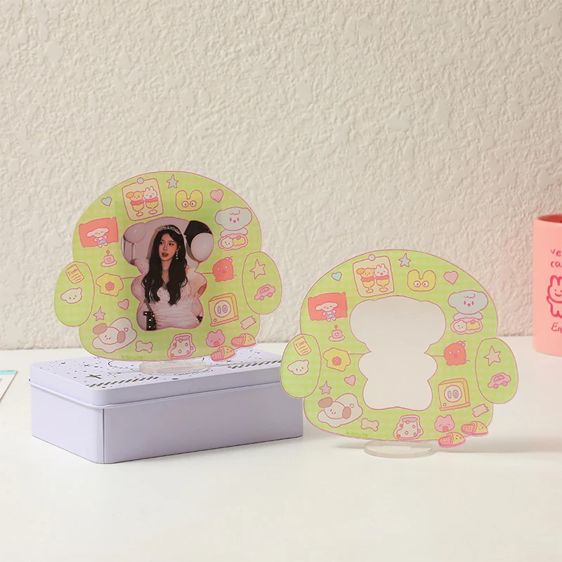 

3 Inch Star Series Cute Mushroom Molding Acrylic Photo Frame Idol Postcard Display Stand Korean Style Card Desktop Decoration