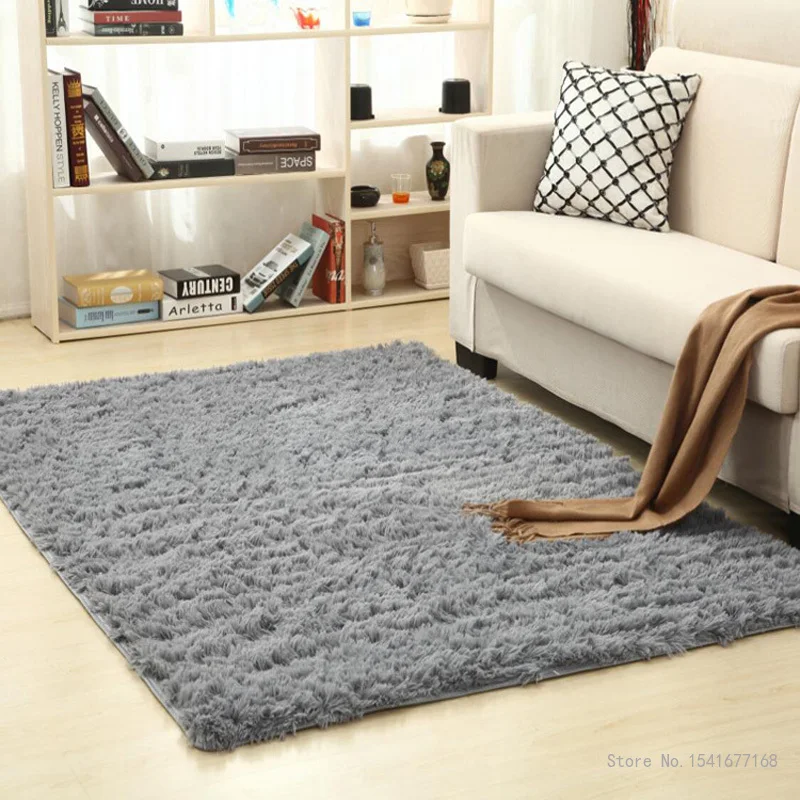 

Nordic tie-dye carpet bedroom long hair carpet modern minimalist floor mats home living room bedroom decorative carpet