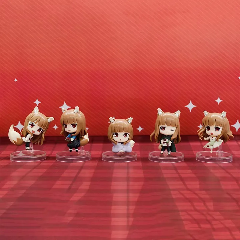 Фото Оригинальная фигурка аниме BUSHIROAD Спайс и волк гасяпон Qversion, модель, игрушки, подарки, мультяшный персонаж, коллекционное украшение №3