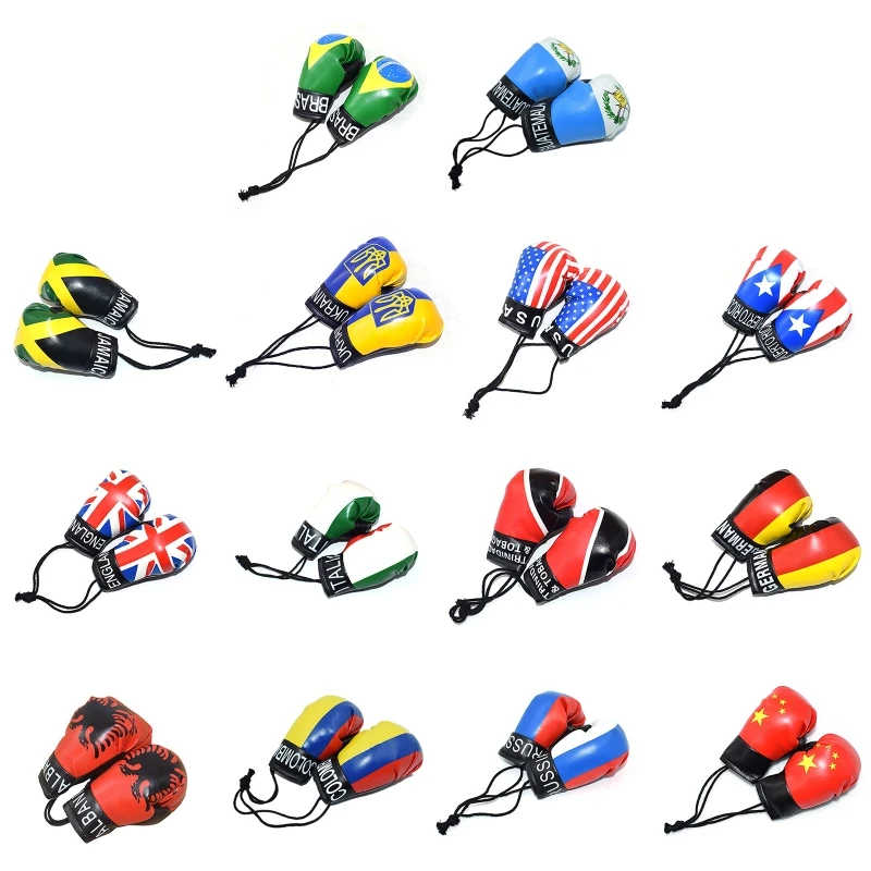 

10cm Newborn Photography Props Mini Simulation Boxing Glove Boxing Flag Gloves