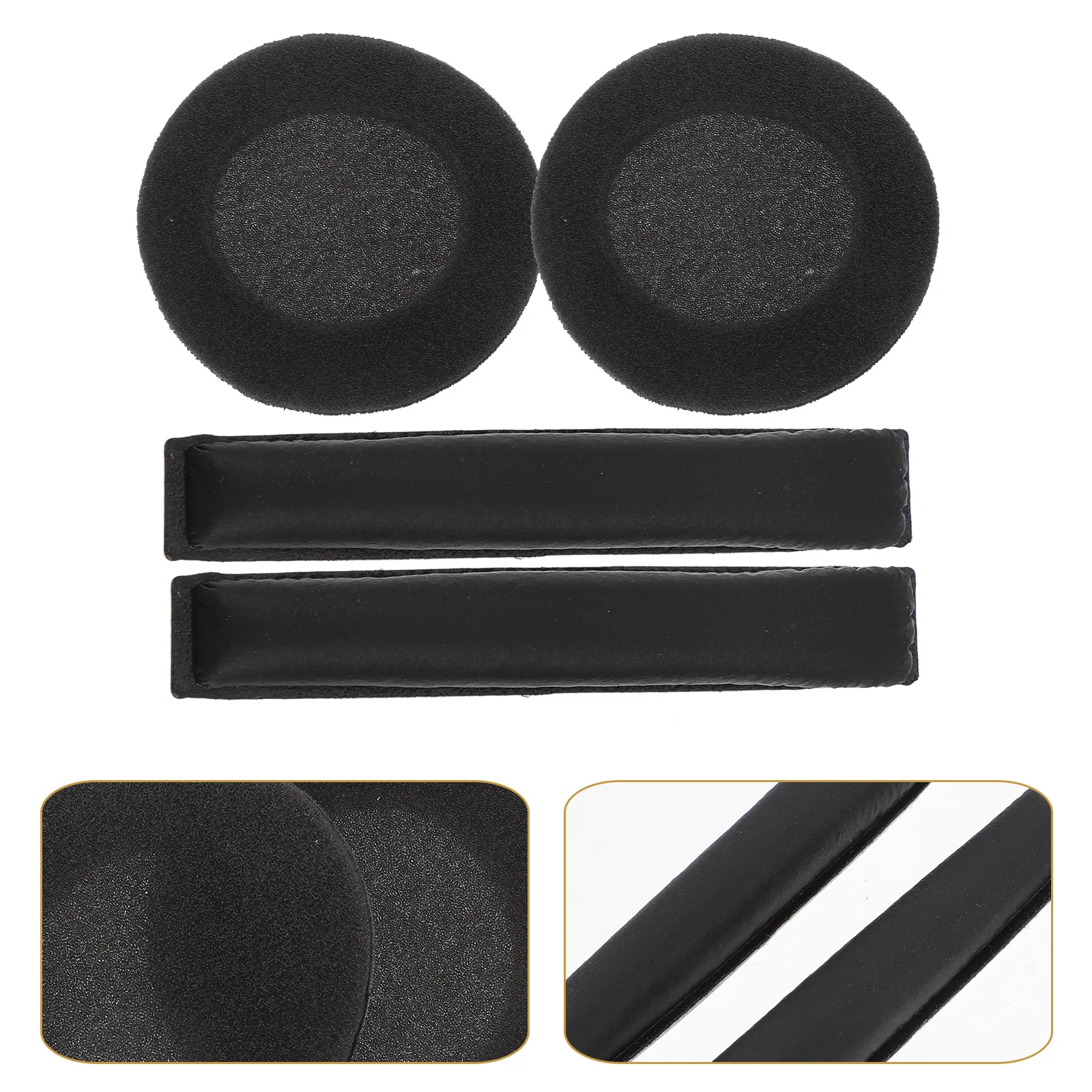 

1 set of Headset Covers Comfortable Headphone Cushions Earphone Sponge