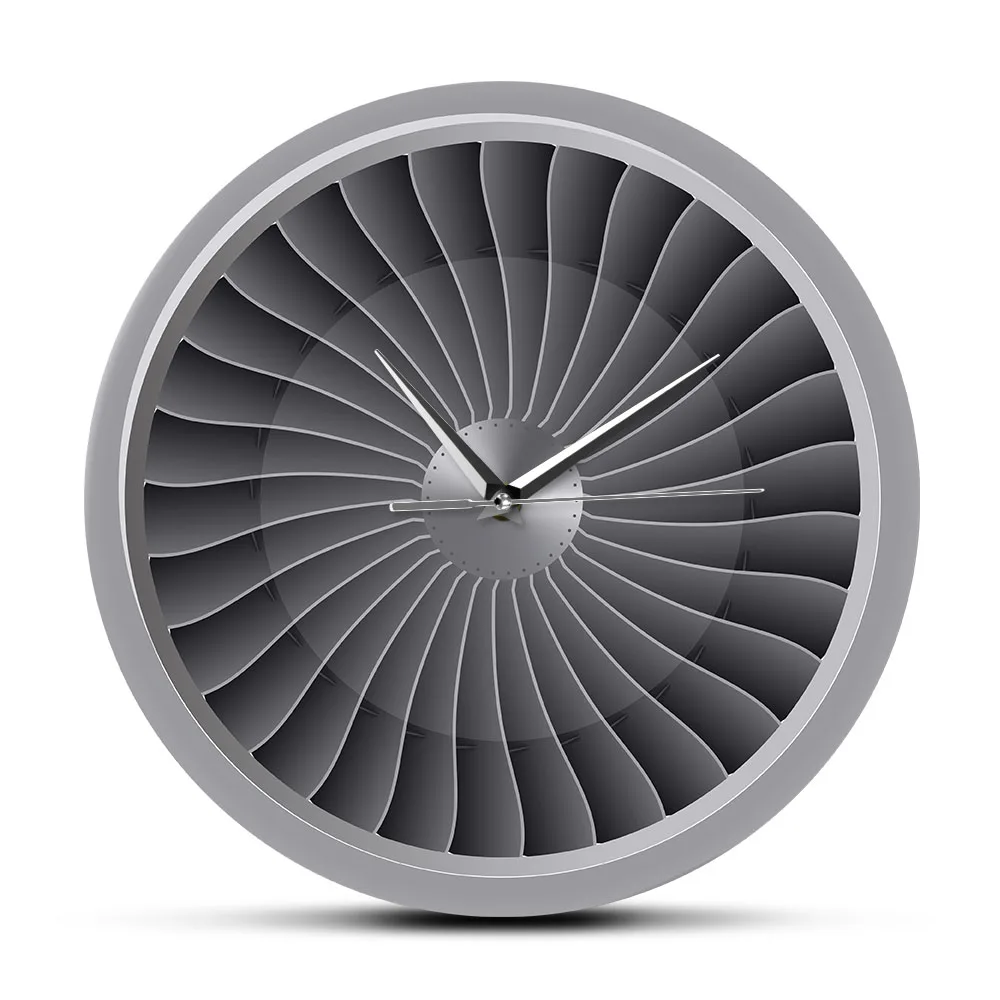 

Jet Engine Turbine Fan Motor Printed Acrylic Wall Clock Airplane Wall Art Timepiece Aviation Decor Jet Artwork Pilot Wall Watch