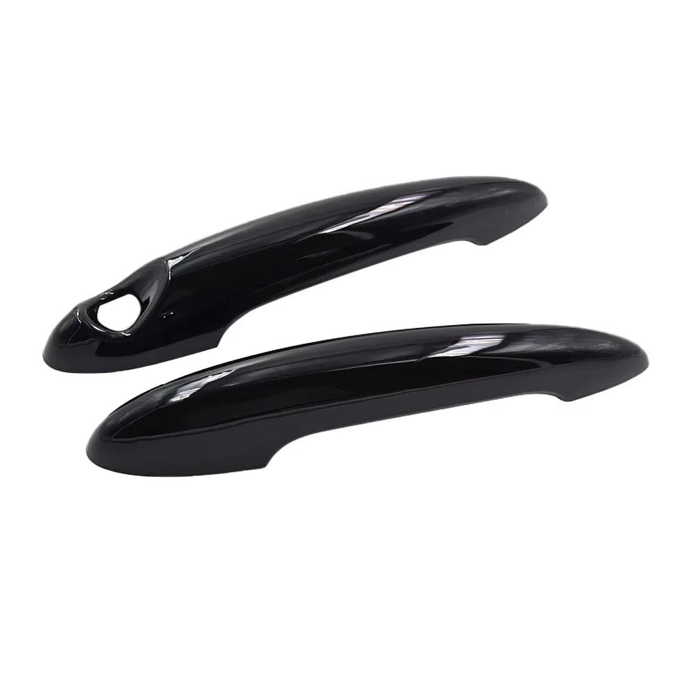 Фото Для MINI Cooper S R50 R53 R55 R56 R58 R59: накладки на боковые зеркала, ручки дверей и крышка топливного бака в глянцевом черном карбоновом исполнении №4