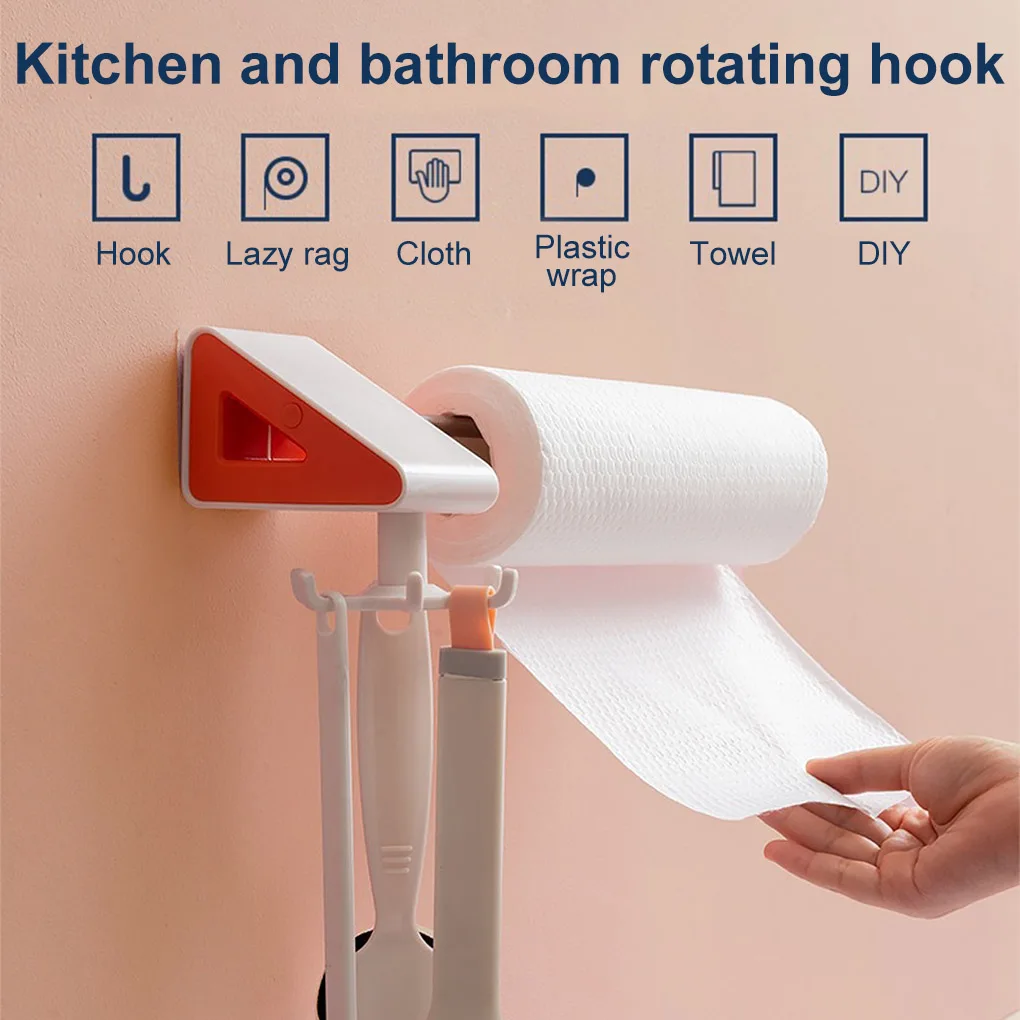 

Домашний беспробойный вращающийся крючок на шесть головок кухонная утварь ложка крючок вешалка настенный держатель для полотенец органай...