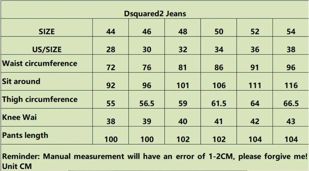 Hot Sale Dsquared2 Men's Jeans Pencil Pants Party Casual Pants Streetwear 9865