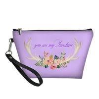 antlers print fashion makeup bag party travel lightweight toiletries organizer multifunctional female cosmetic bag