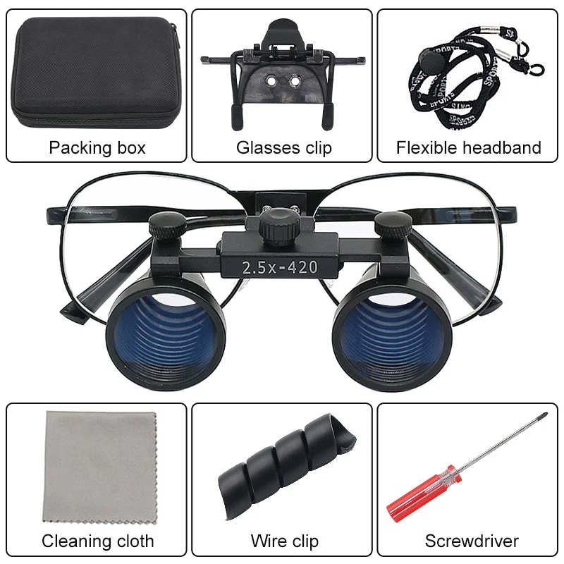 Глубина вид хирургии стоматологические лупы с ультра-легкие металлические очки