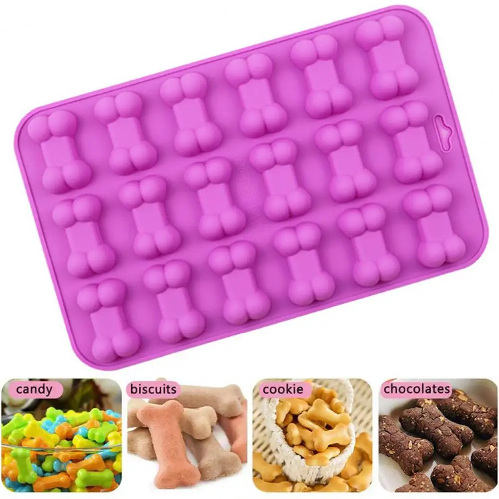 

Pastry Mold Useful Food Grade 3D Dog Bone Dessert Baking Mold Cake Decorating Tool for Home Silicone Mold Chocolate Mold
