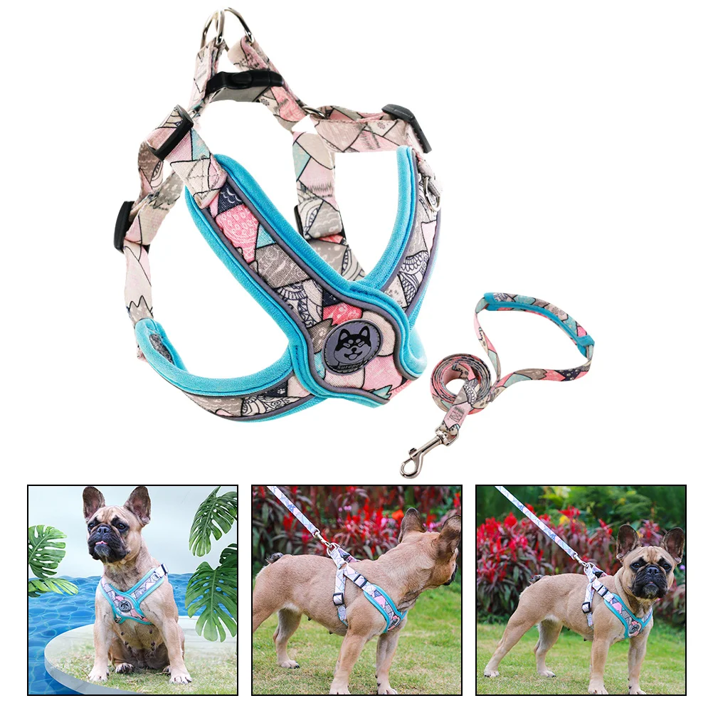 

Dog Harness Vest Cat Safety Pet Reflective Leash Proof Puppy Strap Escape Adjustable Training Rope Walking Jacket