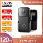SJCAM C200, Экшн-камера, 4K 24FPS, 16MP, NTK96660, WiFi, гироскопическая защита от сотрясений, ночное видение, водонепроницаемость 40 м, широкий угол, дистанционное управление Sports DV, веб-камера