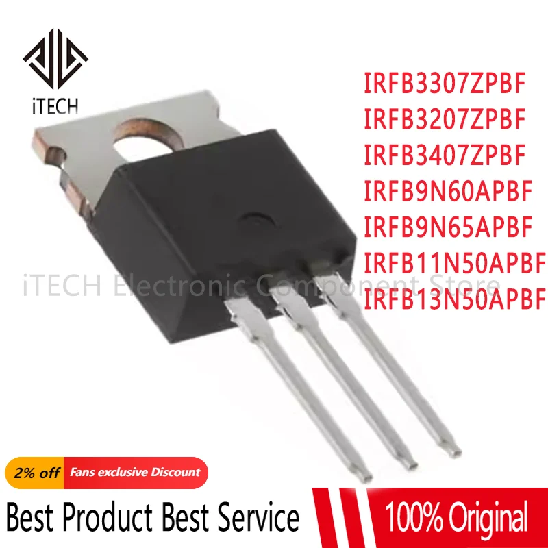 

1PCS IRFB3207 3307 3407 9N60 9N65 11N50 13N50 ZPBF APBF in-line TO220