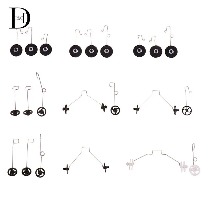 1 комплект, Радиоуправляемый пенопластовый ручной планер, комплект шасси с колесом, искусственная кожа, искусственная кожа, SU27, SU57, Z51, F22, SU35