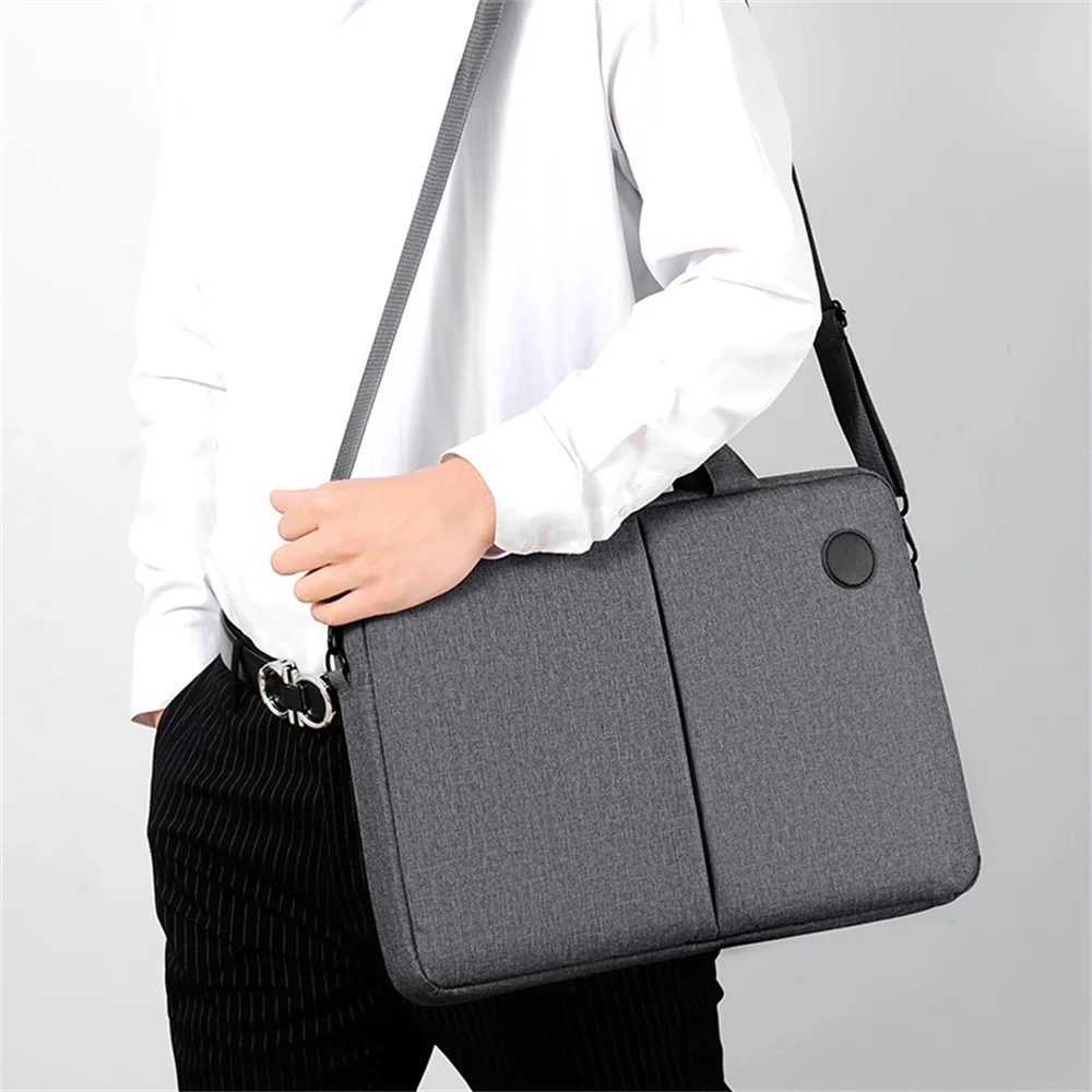 

Large Capacity Oxford Cloth Men And Women Waterproof Laptop Bag Shockproof Simple Business Briefcase Shoulder Messenger Bag