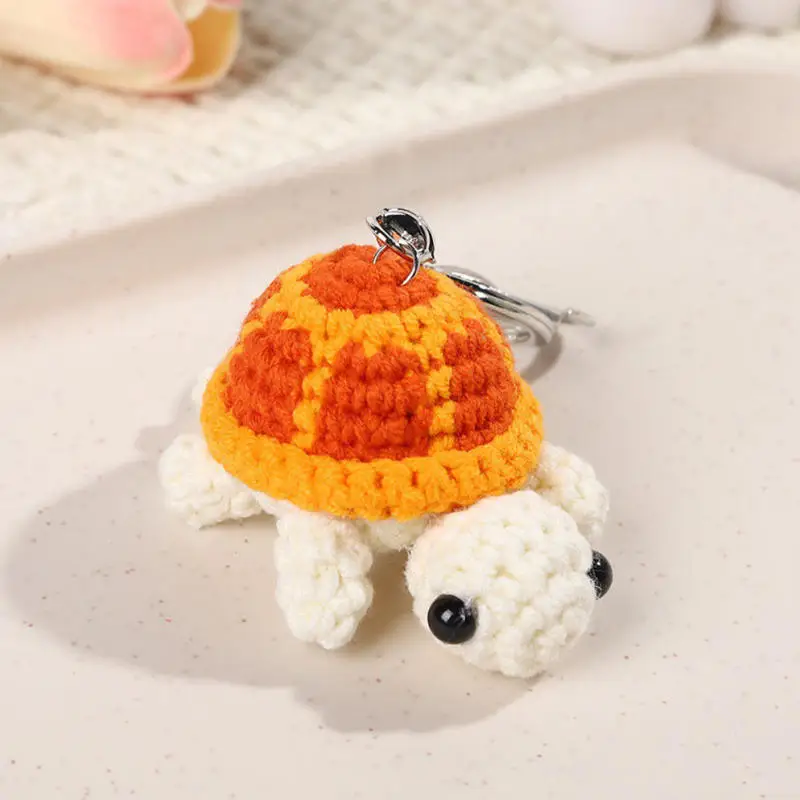 Креативный вязаный брелок в виде черепахи кулон мини-молочная хлопковая вязаная