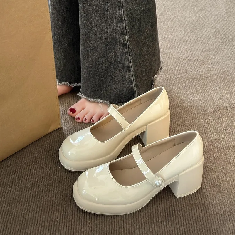 

Туфли-лодочки женские на квадратном каблуке, с квадратным носком