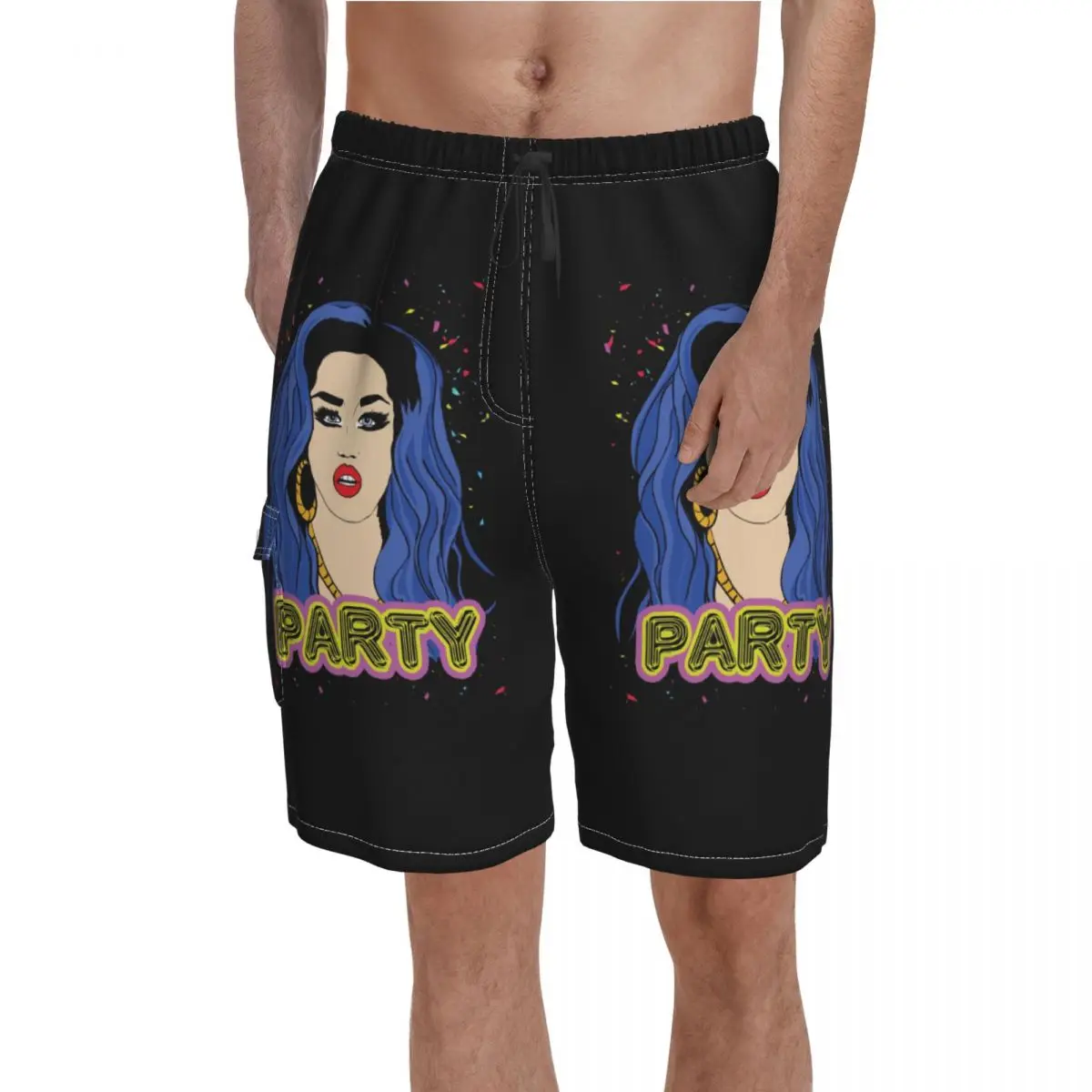 

Пляжные мужские шорты с принтом «Drag Queen», большие размеры