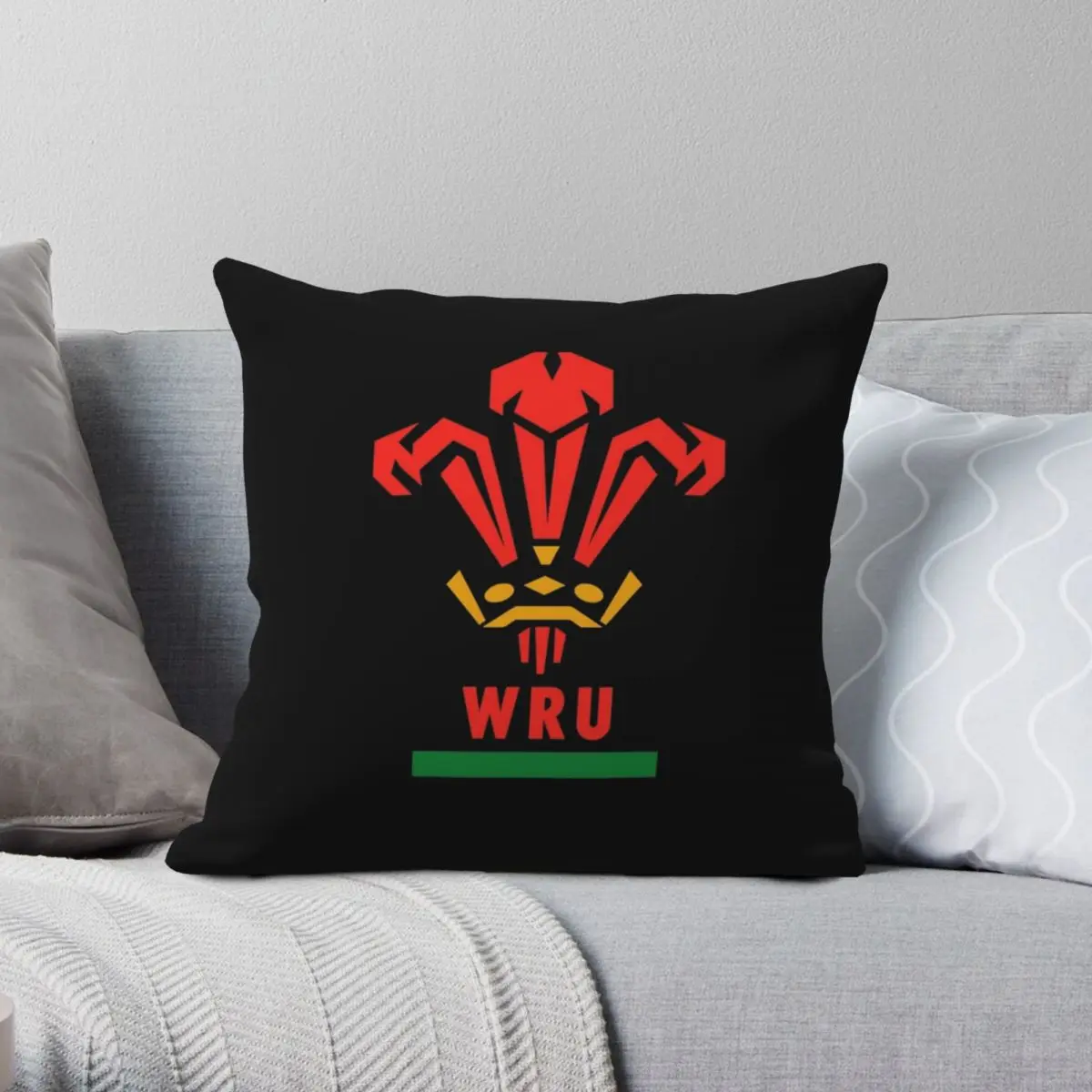 

Wales National Rugby Team Square Pillowcase Polyester Linen Velvet Printed Zip Decorative Home Cushion Cover 45x45