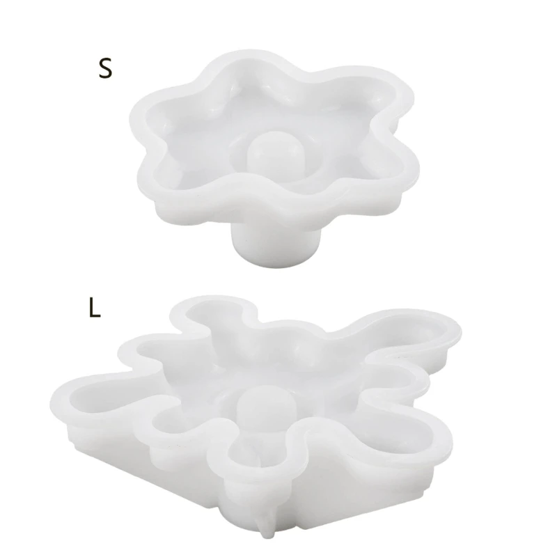 

E0BF Candlestick Stand Epoxy Resin Mould Gypsum Silicone Molds Desktop Home Decors