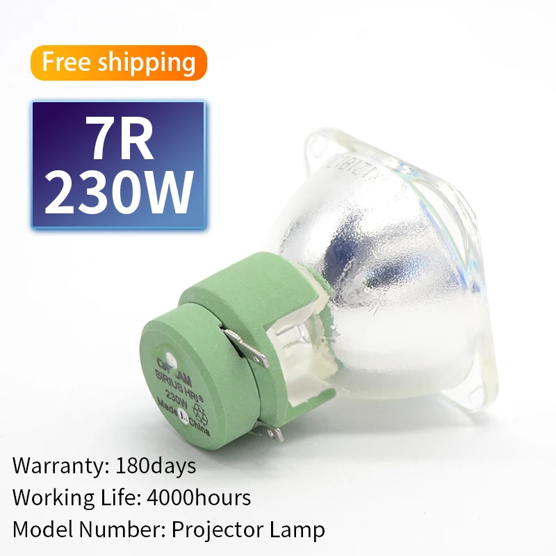 Lámpara de alta calidad 7R, 230W, haz móvil 230w, 230 R7, lámparas de haluro metálico, Msd, platino 7r