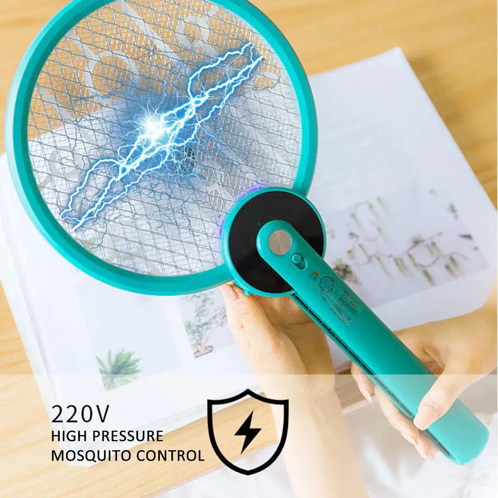 

Portable Rechargeable Purple Light Mosquito Fly Bug Killer Folding Electric Mosquito Swatter Mosquito Killer Lamp Trap Repellent