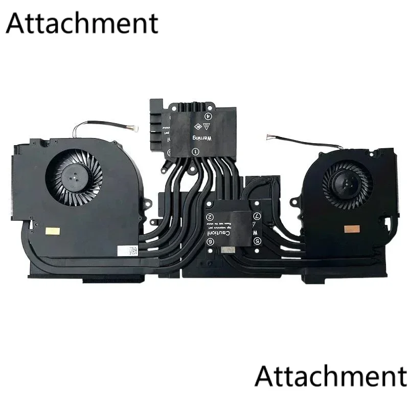 Новый охлаждающий вентилятор радиатора процессора и графического для Clevo X17SN X170
