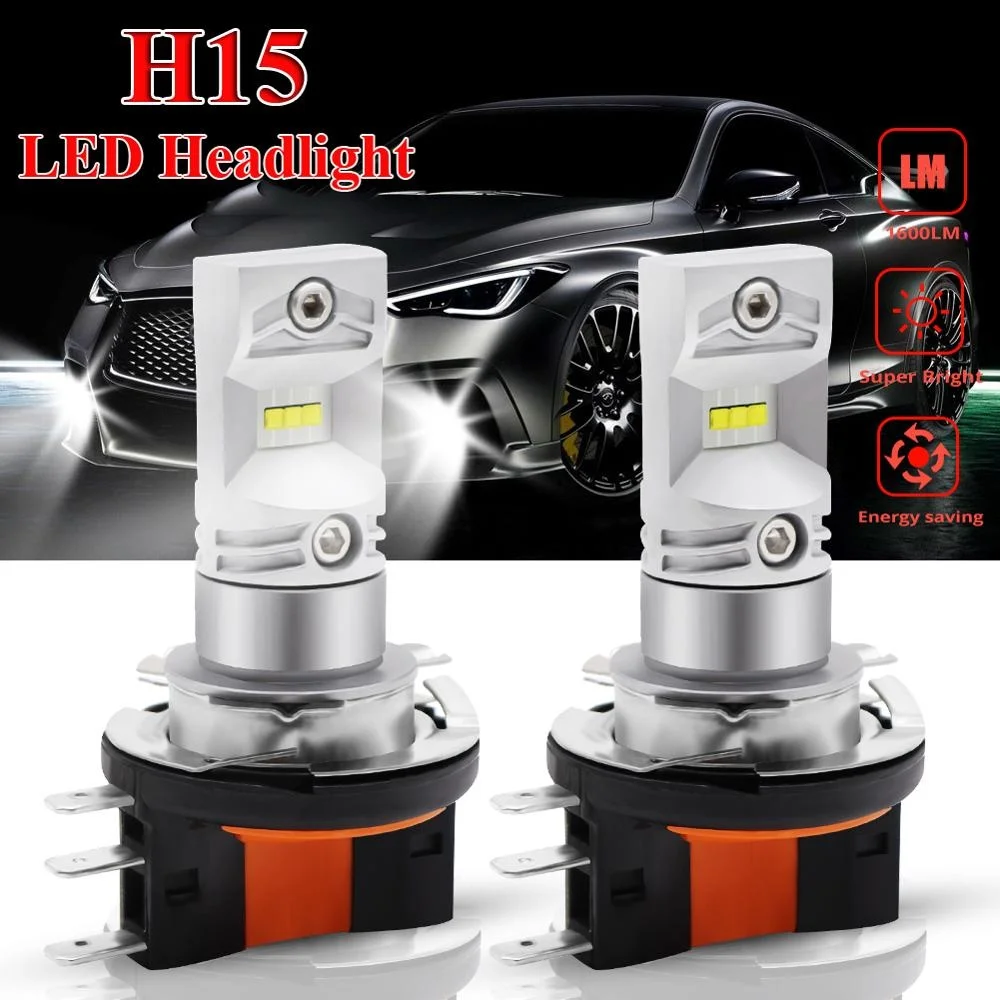 

2 шт., автомобисветильник светодиодные лампы H15 CSP 6SMD 6000 К