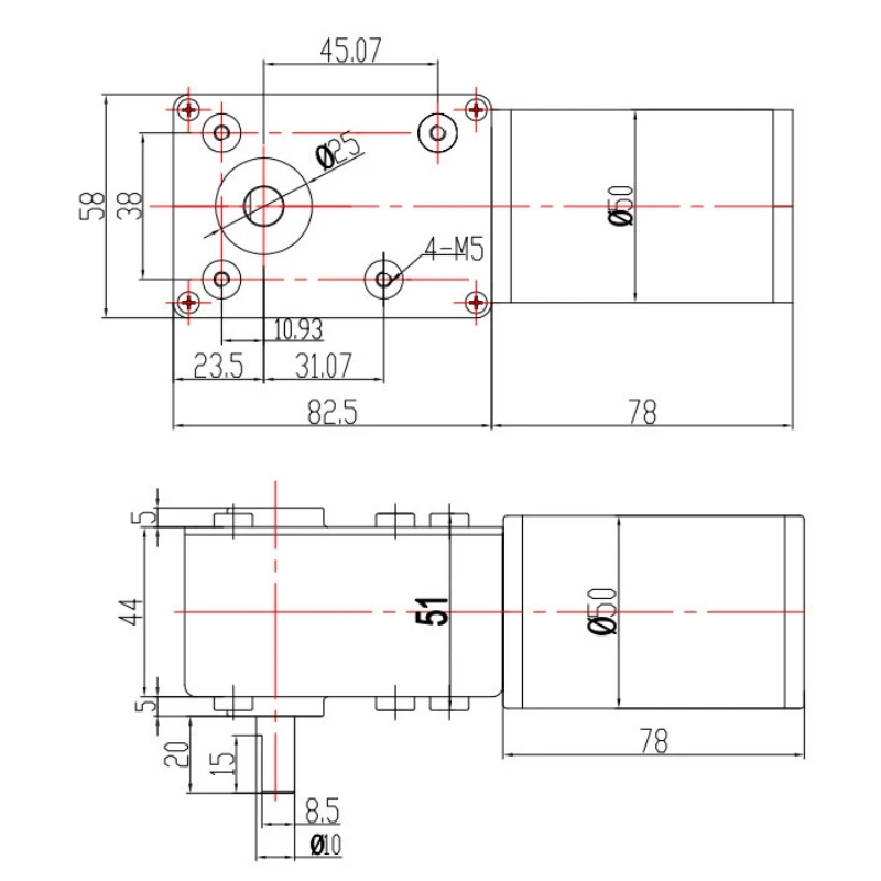Редуктор червячного редуктора двигатель регулировки с высоким крутящим