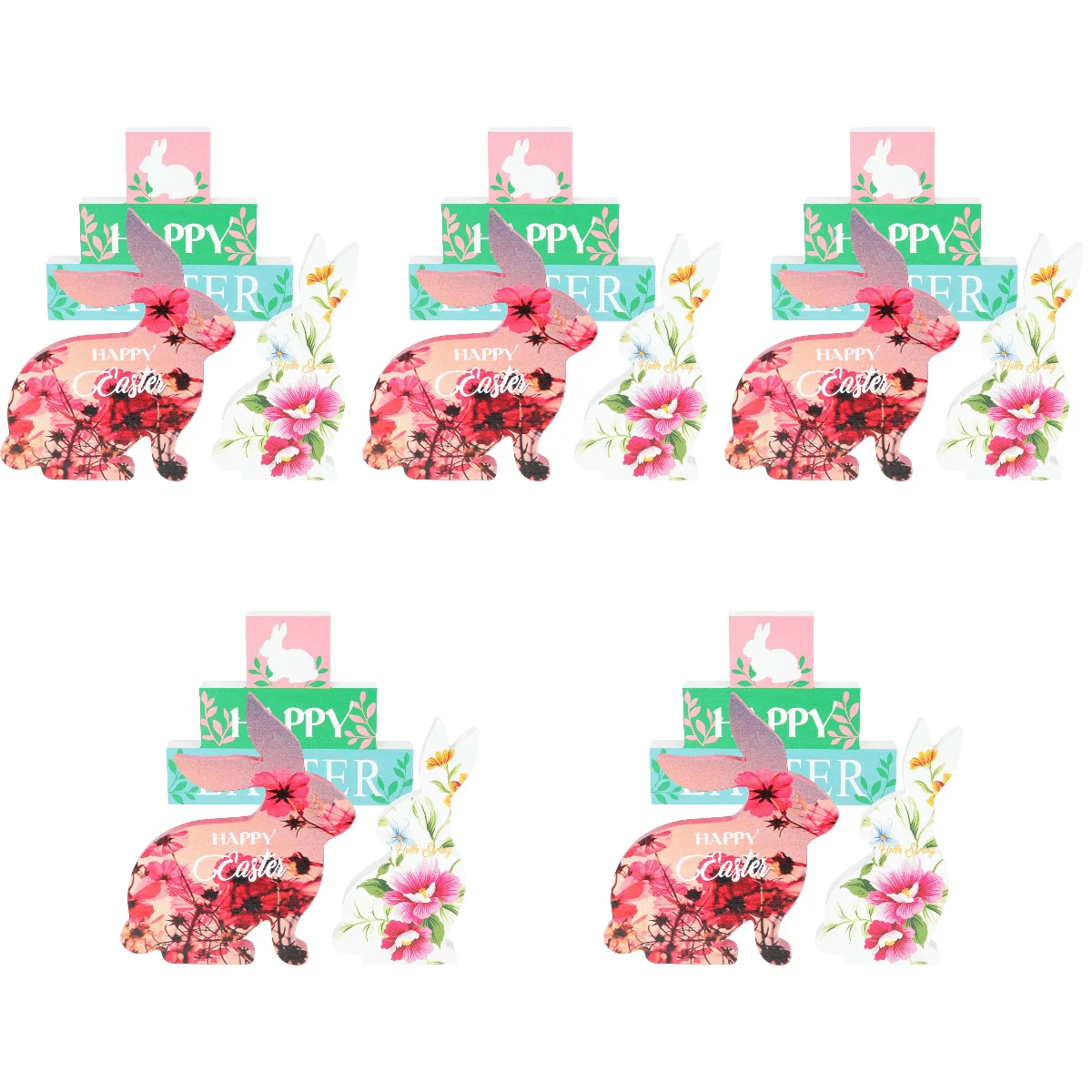 

15 Pcs Landscape Home Garden Figurine Rabbit Figurines Bunny Sculpture Rabbit Decor Wood Rabbit for Home Landscape