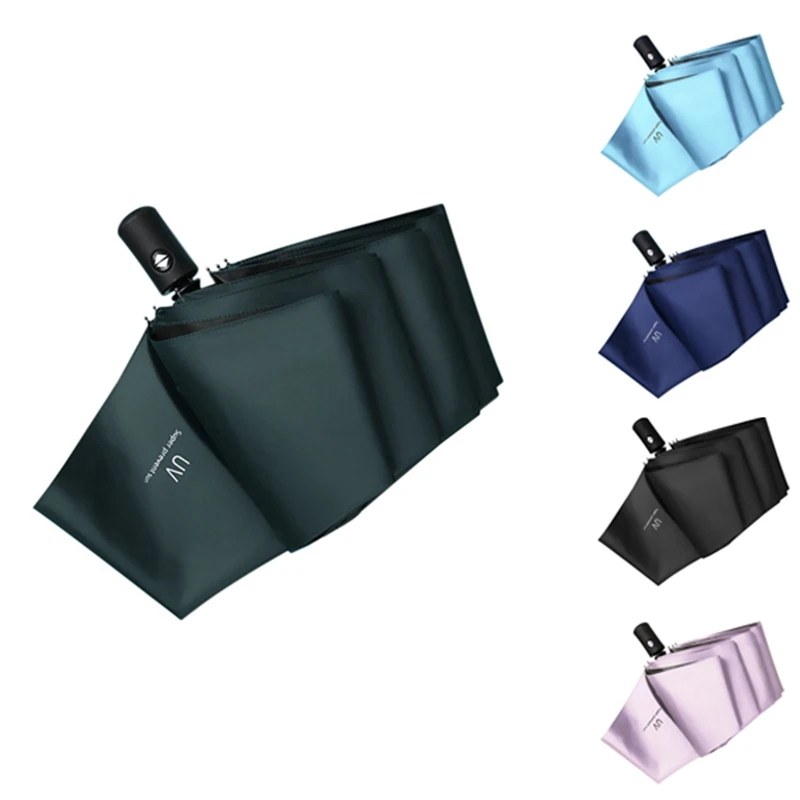 

Женский Автоматический зонт от солнца 98 см, зонт с защитой от ветра и воды, подходит для защиты от УФ-лучей на 1-2 человека