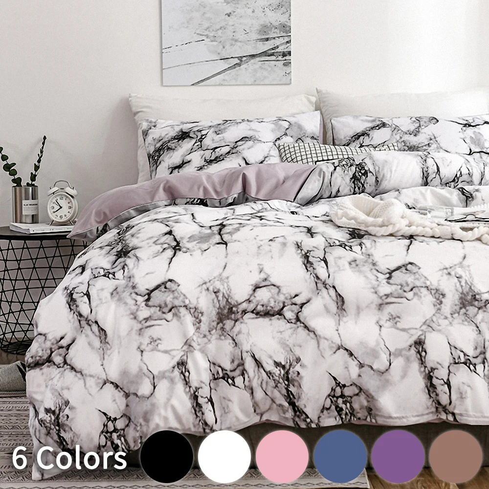 Комплект постельного белья с мраморным рисунком односпальное и Двухспальное