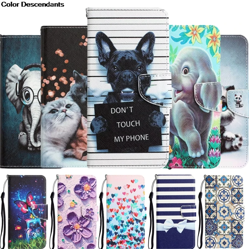 Кожаный чехол с рисунком для Samsung Galaxy F22 M22 A32 A13 A23 F23 M23 A33 M13 чехол-книжка откидной