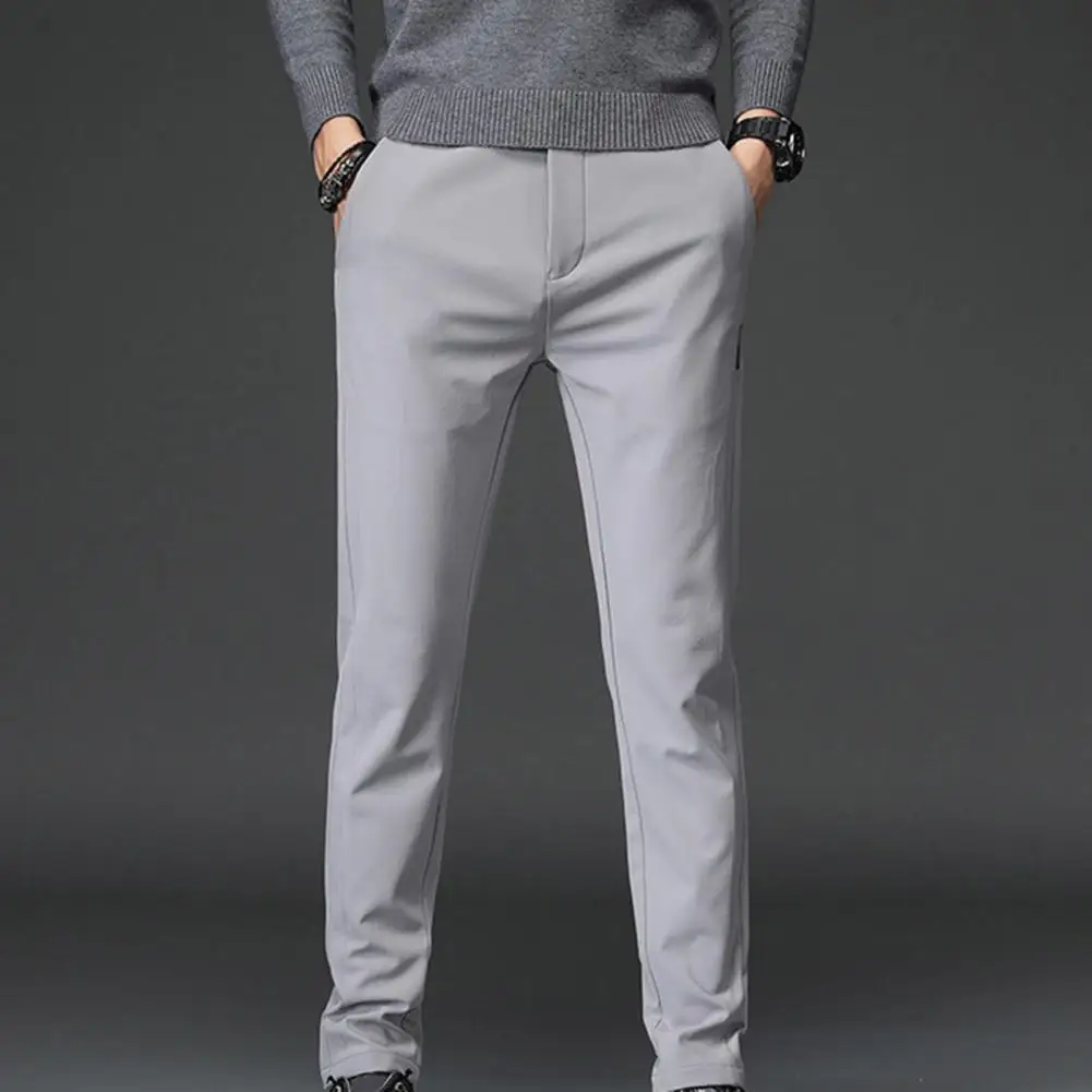 

Sports Trousers All Match Stylish Straight Pure Color Stretchy Cargo Pants