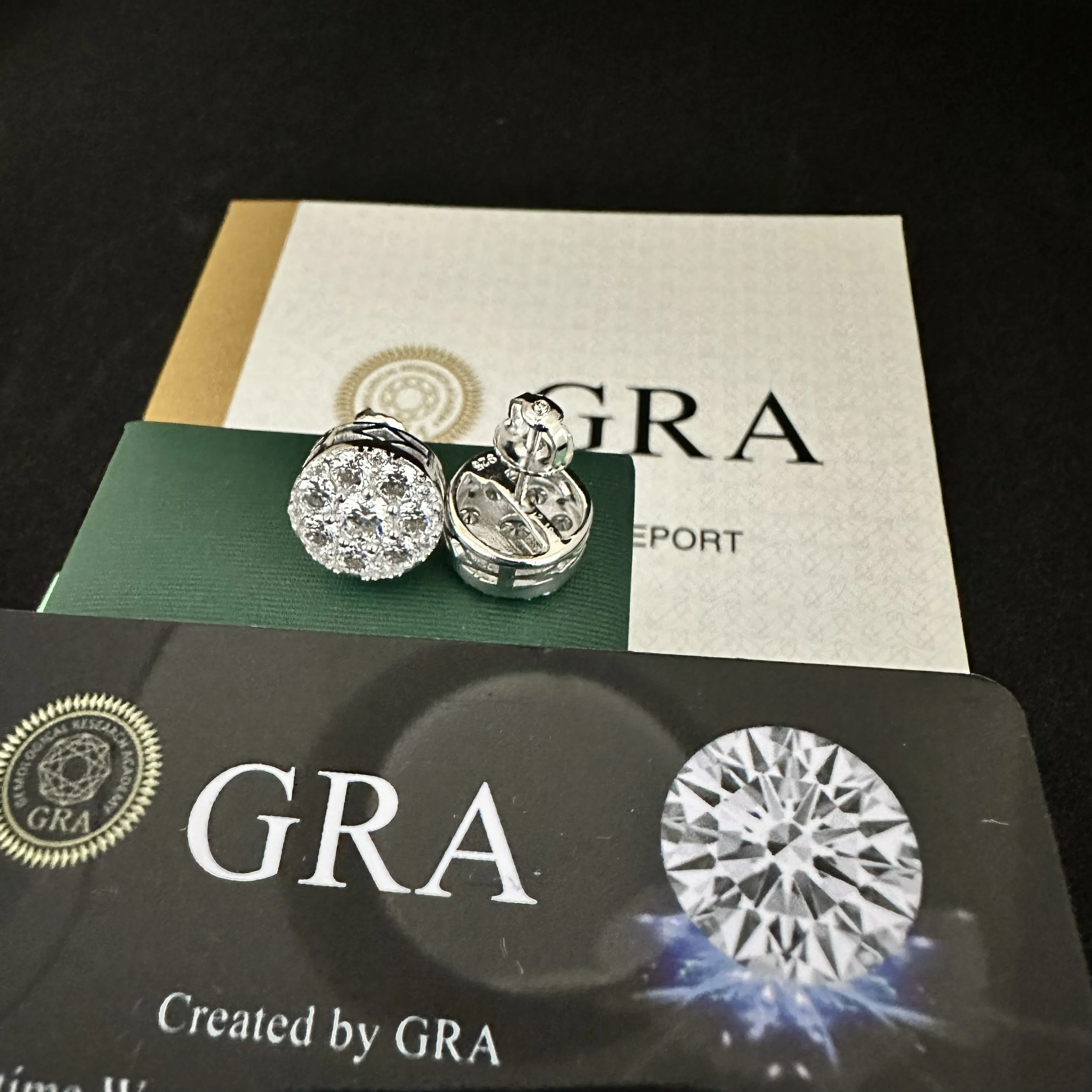 Big Diamond Moissanite Earrings for Women S925 Silver Iced Out Ear Studs Women Men High-End Jewelry Pass Tester Free Shipping