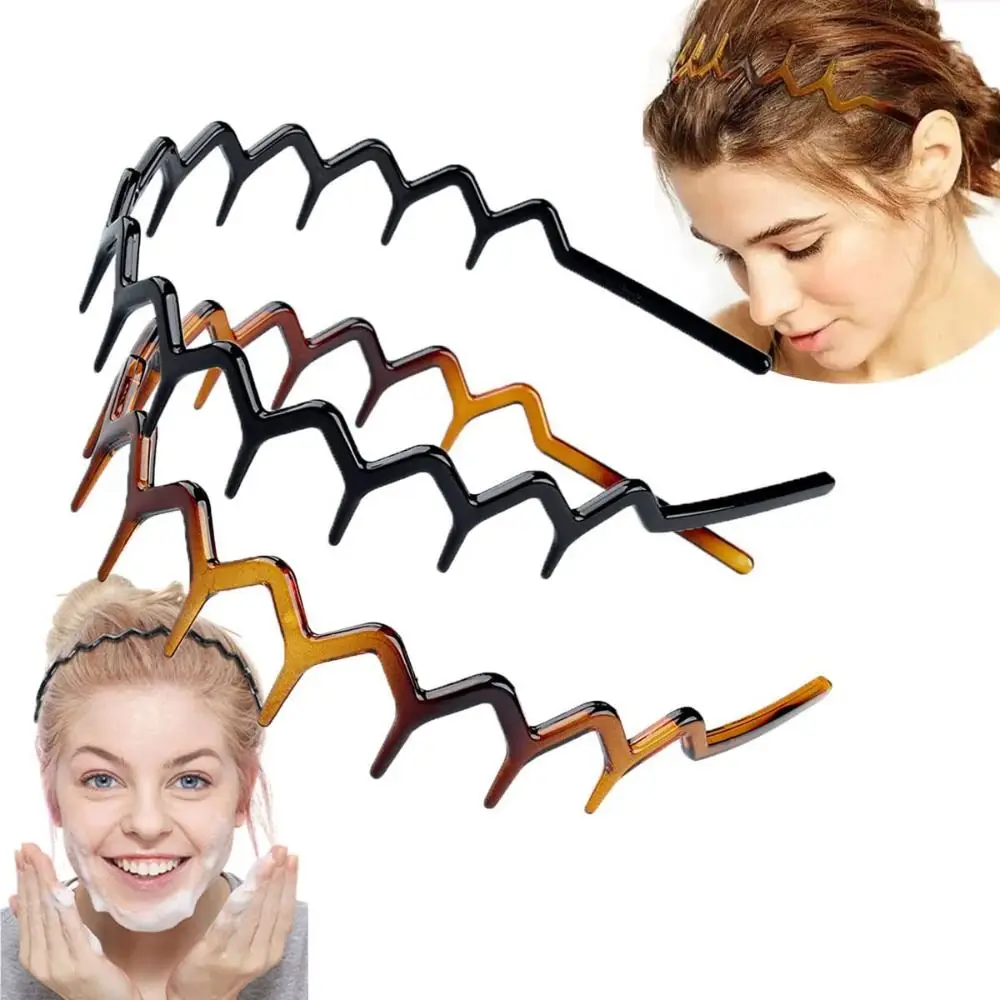 

Women Men Hair Accessories Hair Comb Makeup Headband Plastic Wave Headband Headbands Teeth Hair Band Zigzag Hairband