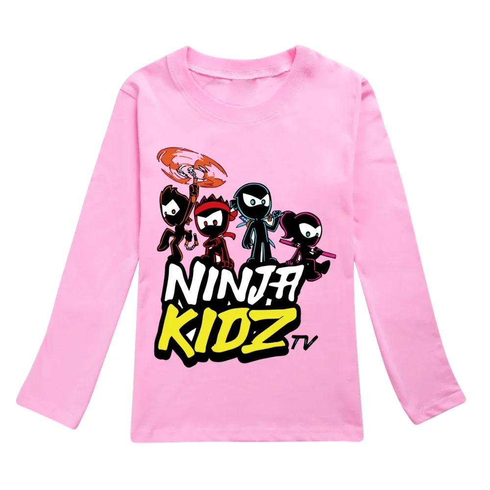 Детские футболки с рисунком ниндзя из аниме Осенняя детская спортивная одежда