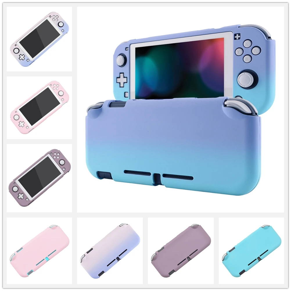

PlayVital Soft Touch Protective Cover for NS Switch Lite with White Border Tempered Glass Screen Protector