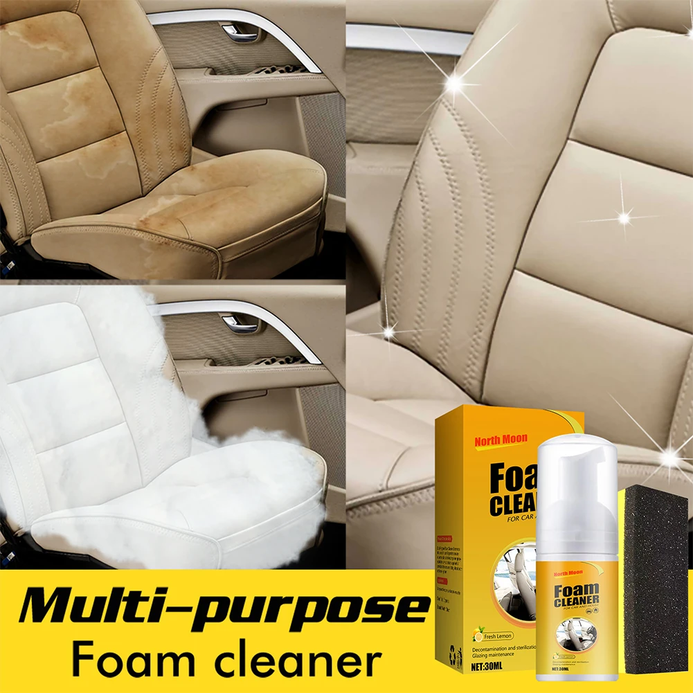 

30ML Multi Purpose Foam Cleaner Leather Clean Wash Automoive Car Interior Deep Cleaning Maintenance Surfaces Foam Spray