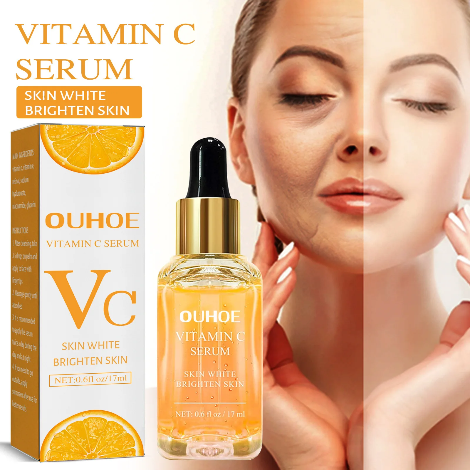 

Vitamin C Essence Moisturizes Skin Brightens and Tightens Skin Anti-aging and Reduces Fine Lines Skin Care Essential Oil